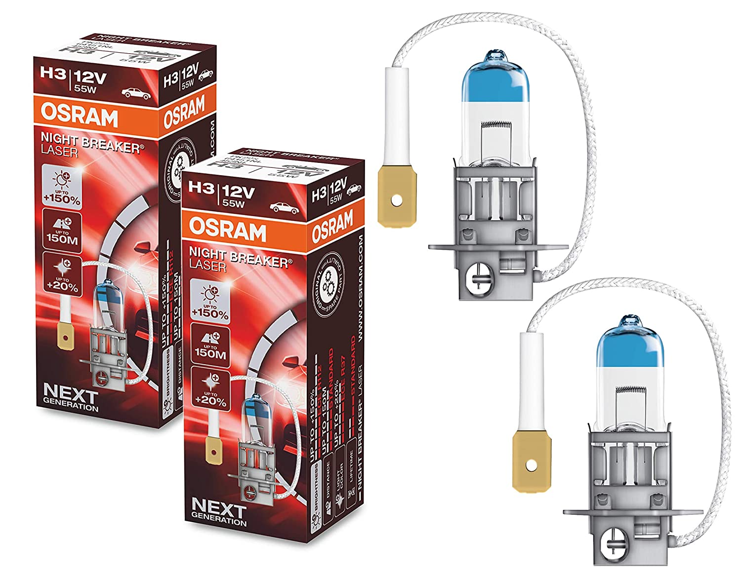 3d107194-6451-11ea-a251-04d9f508137a Автолампа H3 55W+150% (64151NL) 1 шт.
